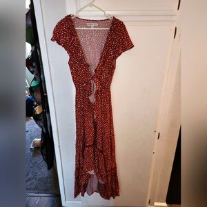 Rust High Low dress